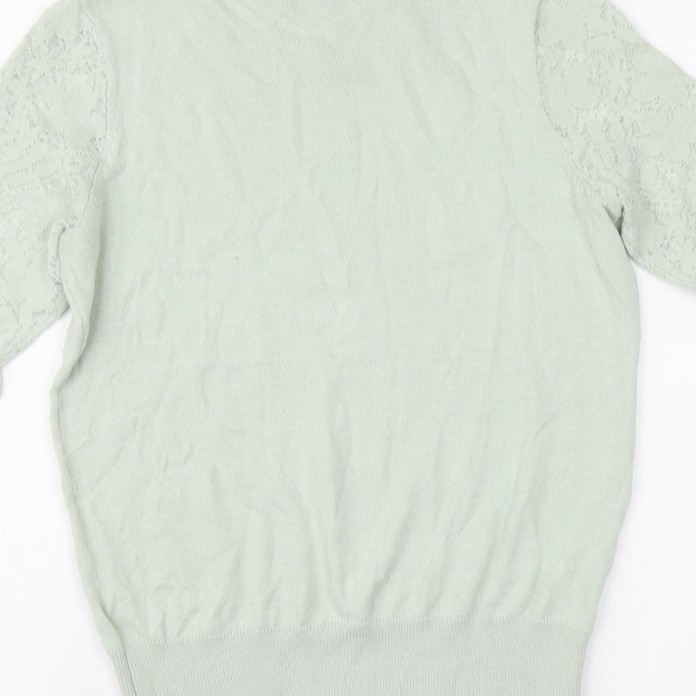 Womens UK Size XS Oasis Green Pullover Jumper