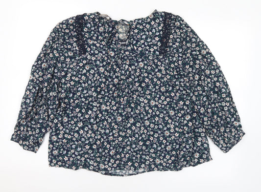 Womens UK Size 10 Marks and Spencer Multicoloured Basic Blouse