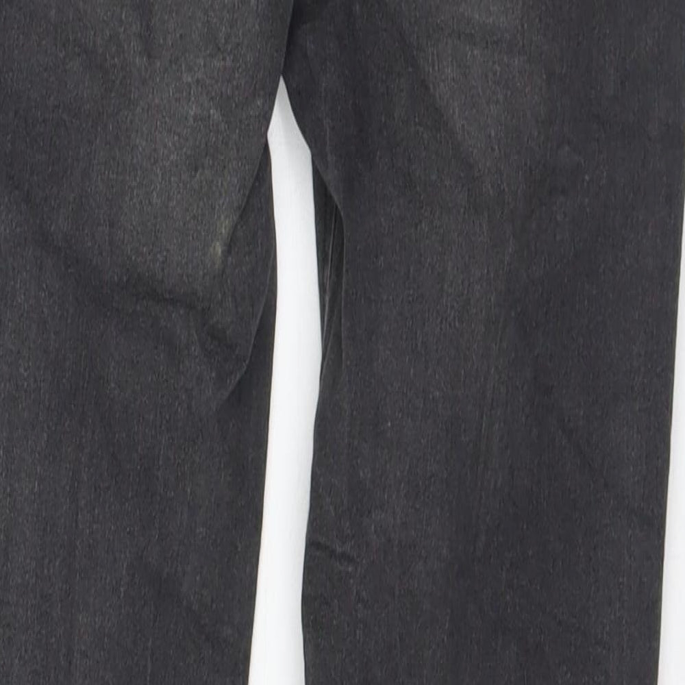 PARISIAN SIGNATURE Womens Black Cotton Skinny Jeans Size 6 L27 in Regular Button