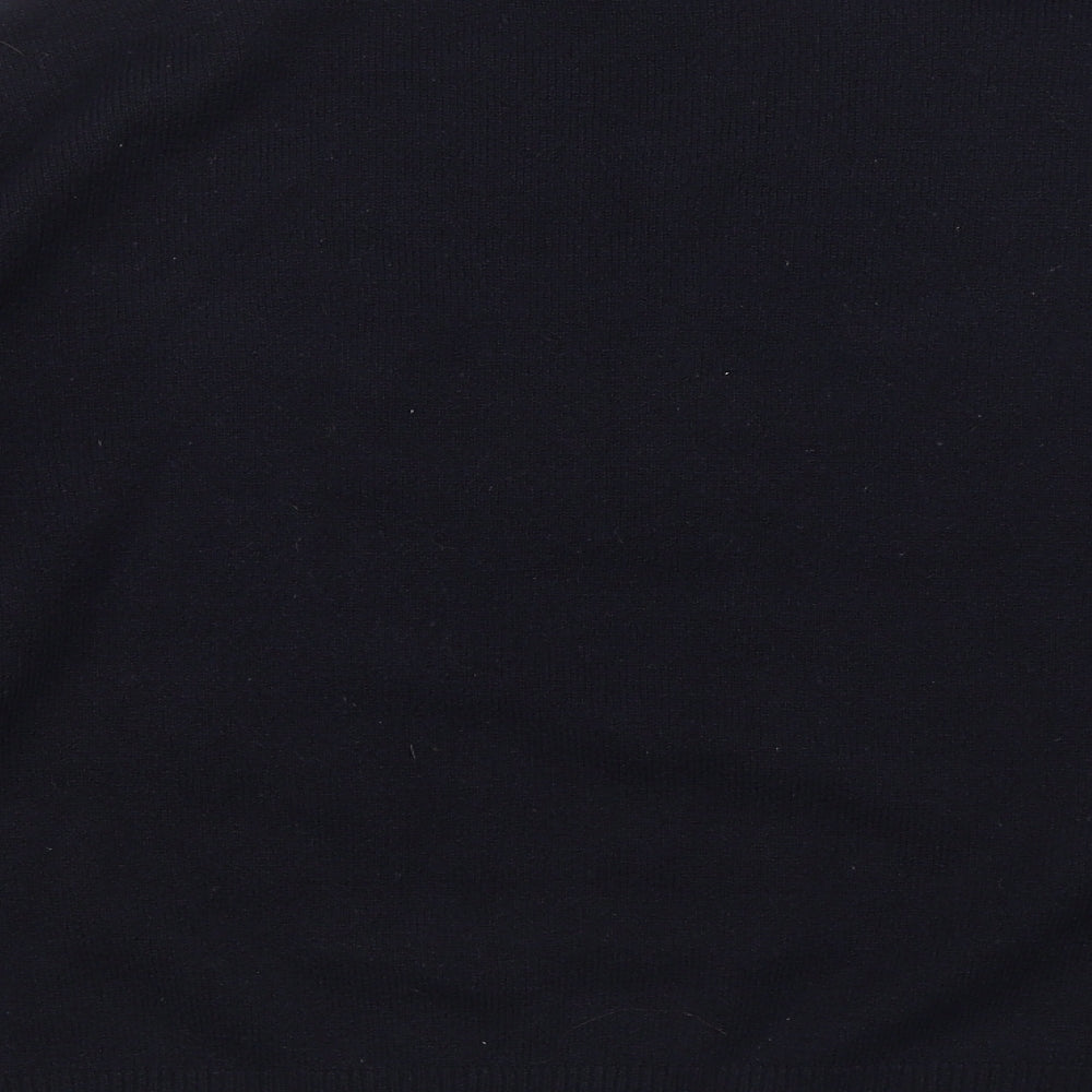 F&F Womens Blue Round Neck Striped Polyester Pullover Jumper Size 14