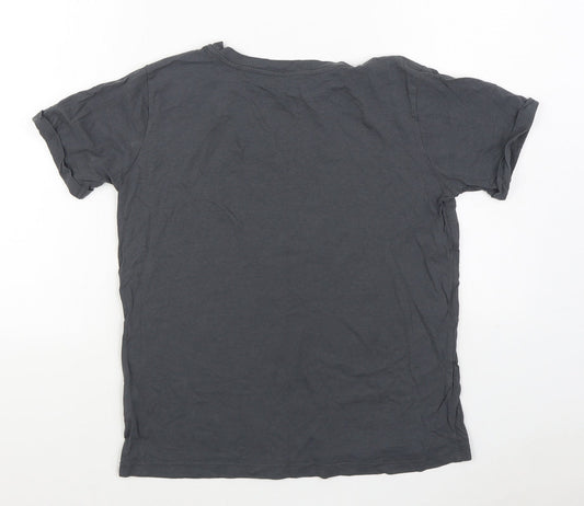 Womens UK Size S Dunnes Stores Grey Basic T-Shirt