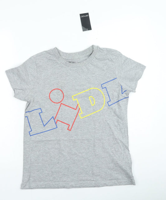 Womens UK Size S ESMARA Grey Basic T-Shirt