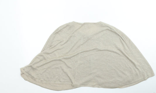 Kaliko Womens Gold Round Neck Viscose Shrug Jumper Size 18