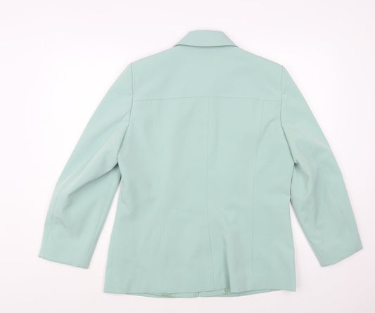 Classics Womens Green Jacket Blazer Size 14 Zip