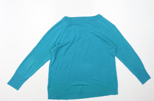 Womens UK Size 18 M&Co Green Pullover Jumper
