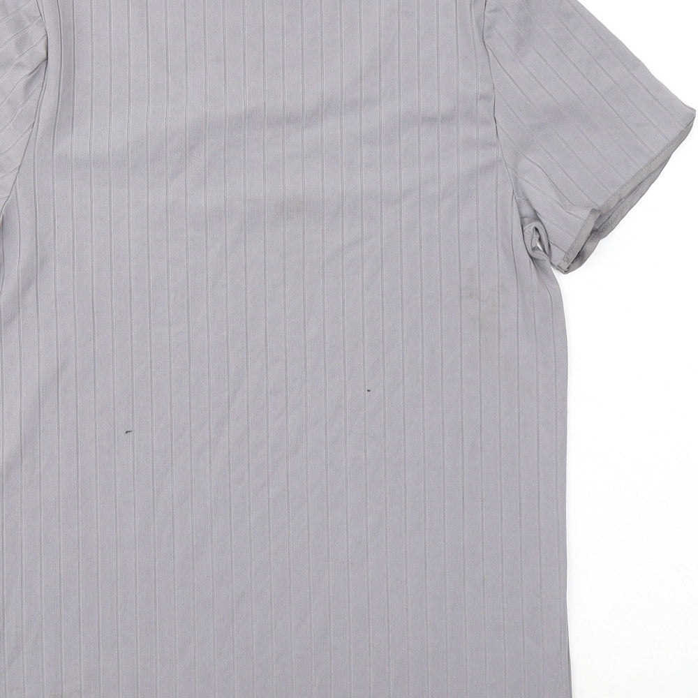 Womens UK Size 8 Jeff & Co Grey Basic T-Shirt