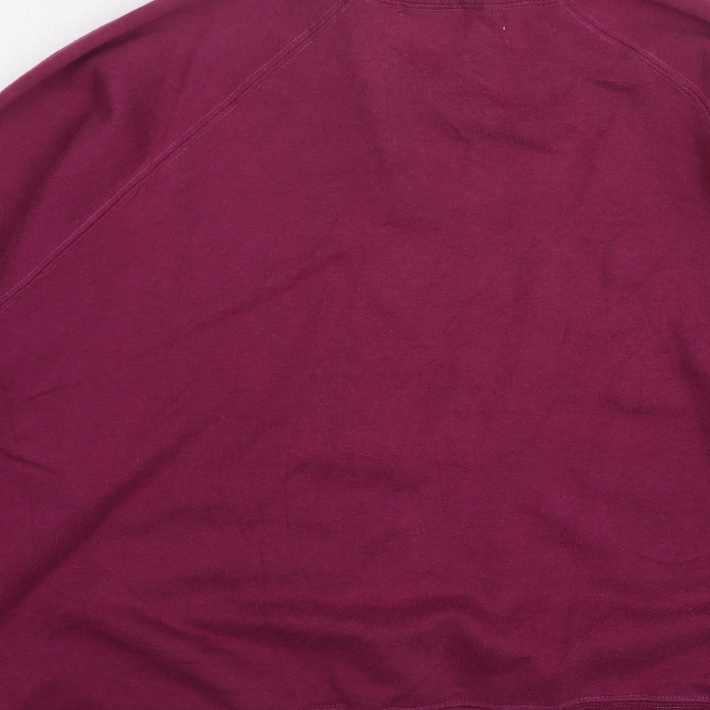 Compliments Womens Purple Polyester Pullover Sweatshirt Size L