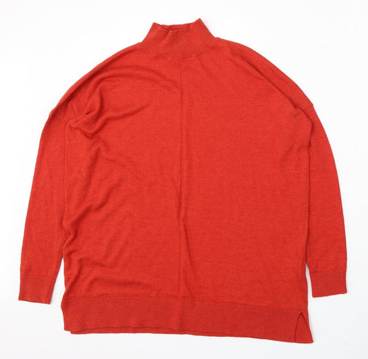 Womens UK Size 10 Warehouse Orange Pullover Jumper