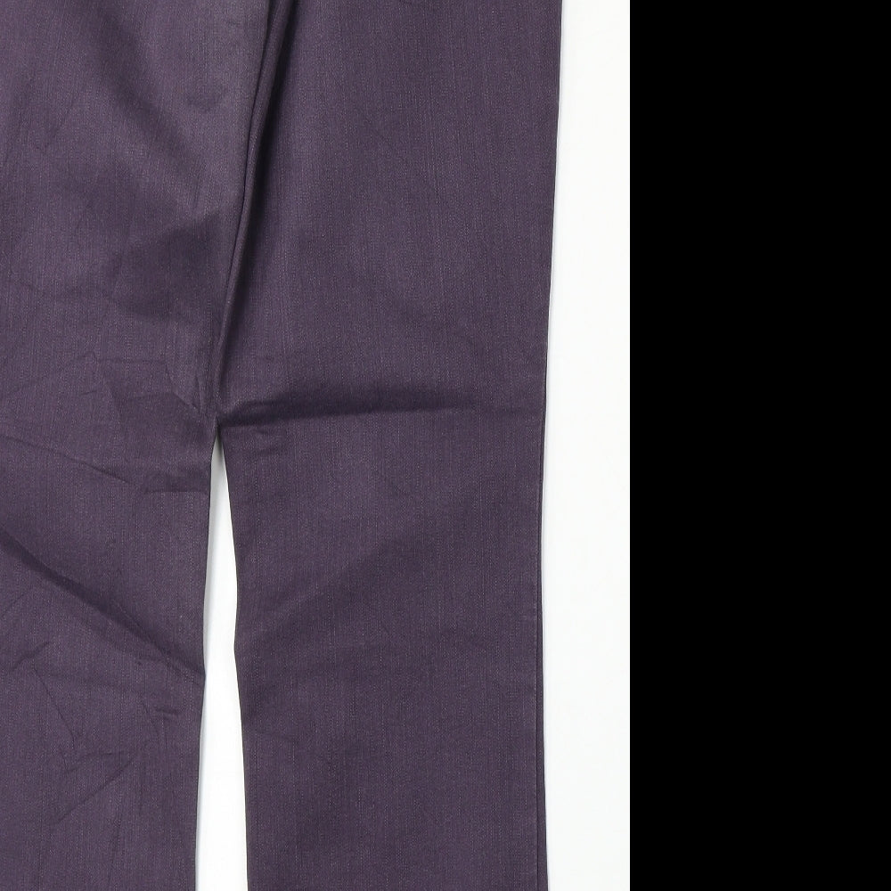 MAC Womens Purple Cotton Bootcut Jeans Size 36 L31 in Regular Button