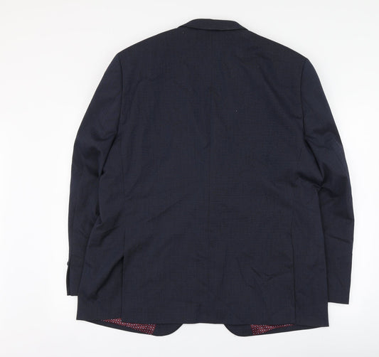 Mens UK Size XL Brook Taverner Regular Blue Suit Jacket