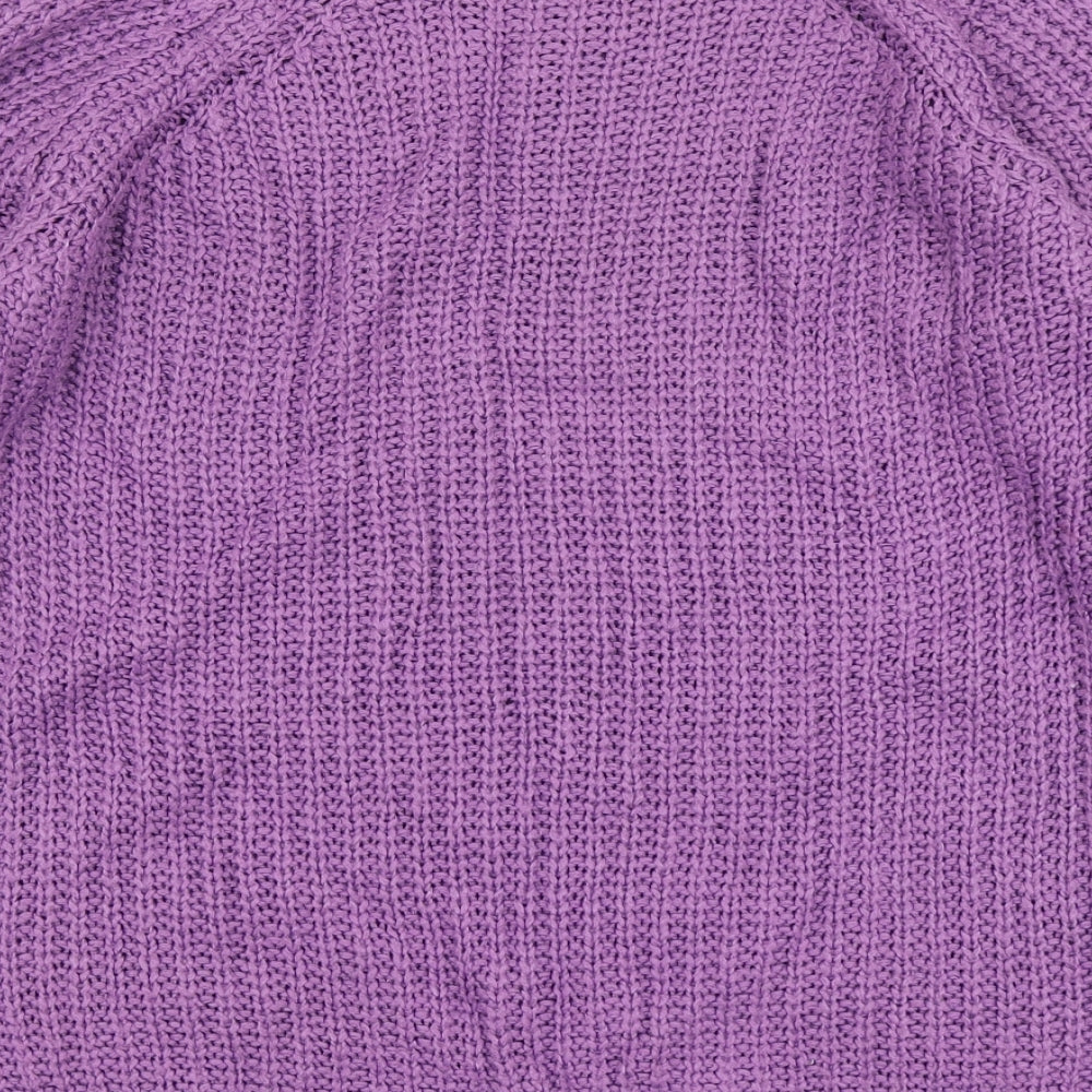Atmosphere Womens Purple Round Neck Acrylic Pullover Jumper Size 10