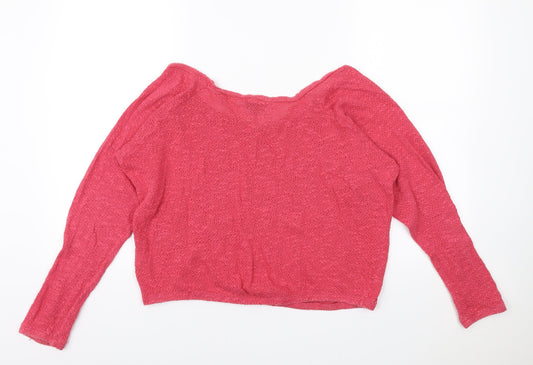 Womens UK Size 10 Topshop Pink Pullover Jumper