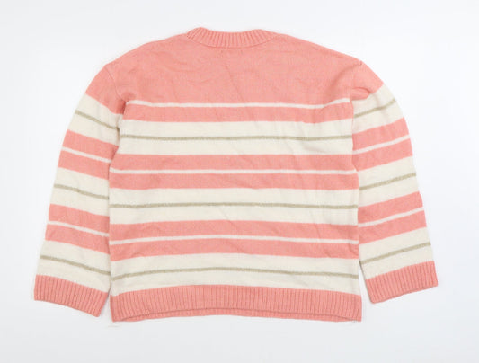 Womens UK Size L Matalan Pink Pullover Jumper