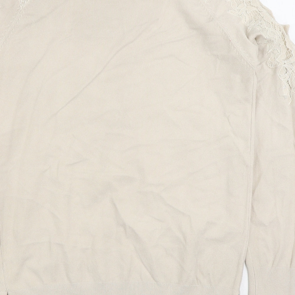 Womens UK Size 6 Topshop White Pullover Jumper