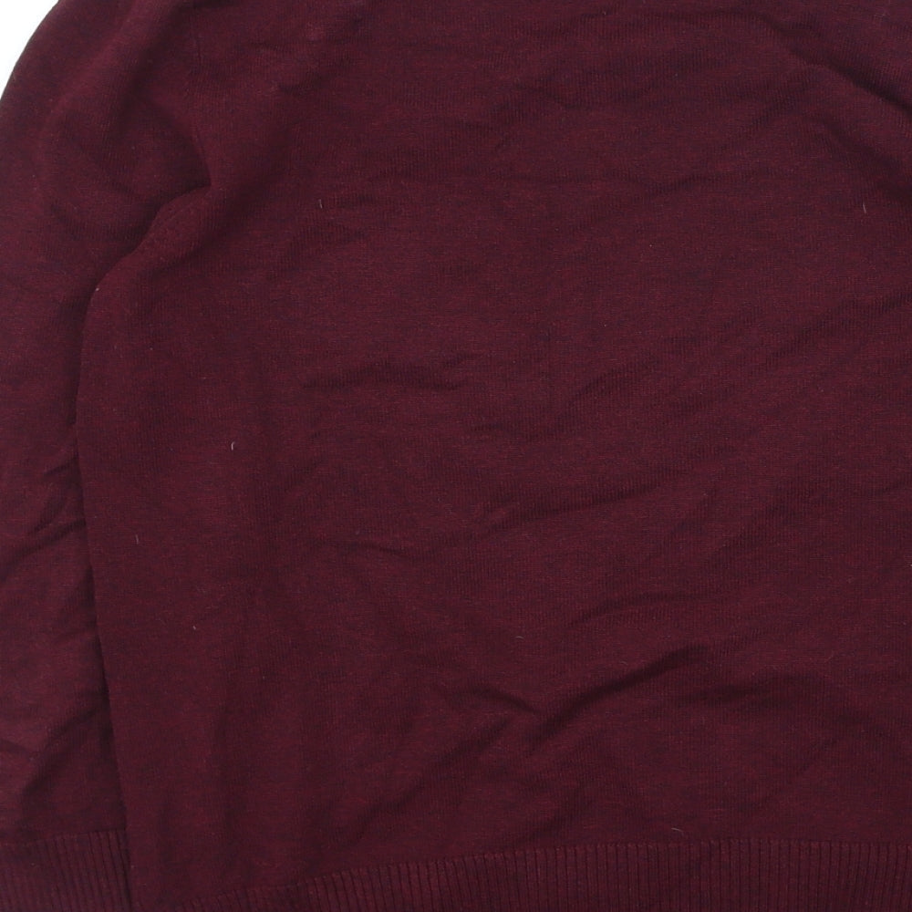 Womens UK Size 10 Red Herring Purple Henley Jumper