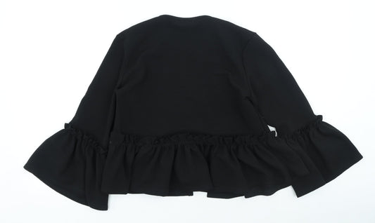 Womens UK Size 10 PRETTYLITTLETHING Black Cardigan Jumper