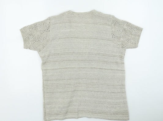 Womens UK Size M Bonmarché Beige Cardigan Jumper