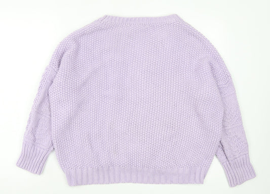 Atmosphere Womens Purple Crew Neck Acrylic Pullover Jumper Size 14