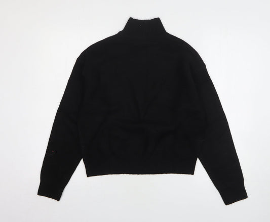 Primark Womens Black High Neck Acrylic Pullover Jumper Size 6