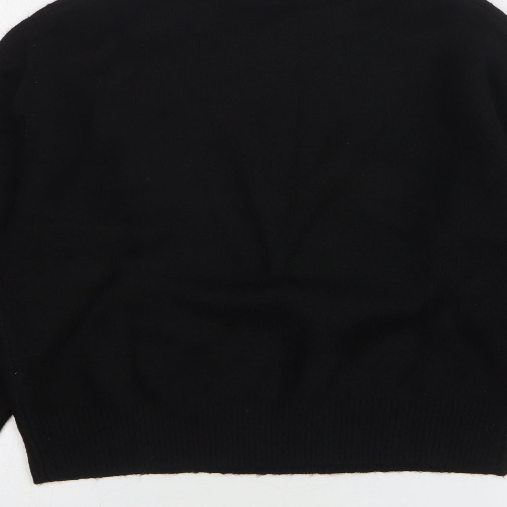 Primark Womens Black High Neck Acrylic Pullover Jumper Size 6