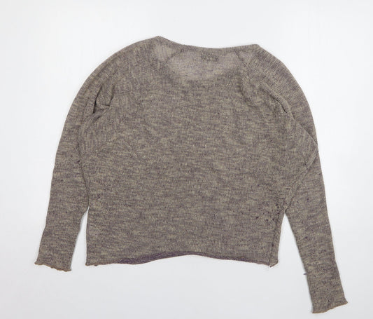 Womens UK Size 8 Topshop Brown Pullover Jumper