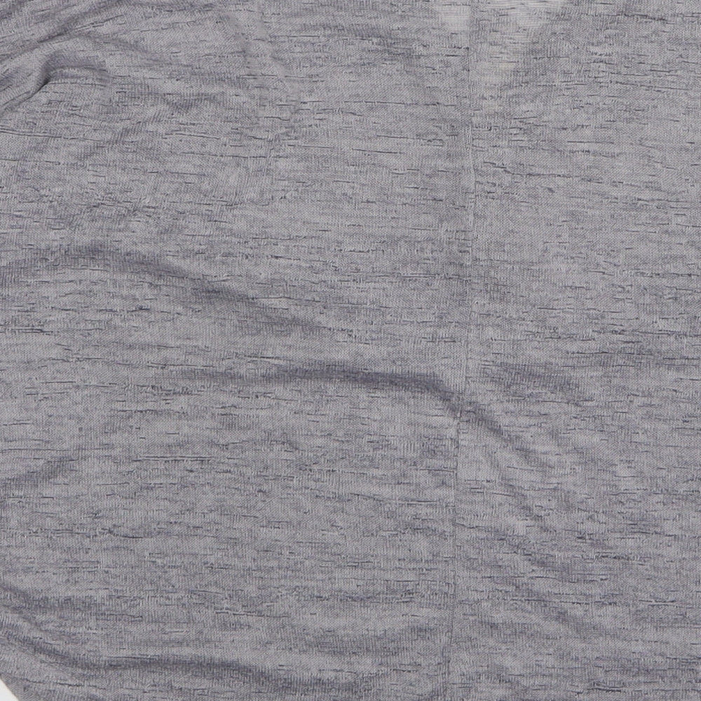 Apricot Womens Grey V-Neck Geometric Polyester Pullover Jumper Size S