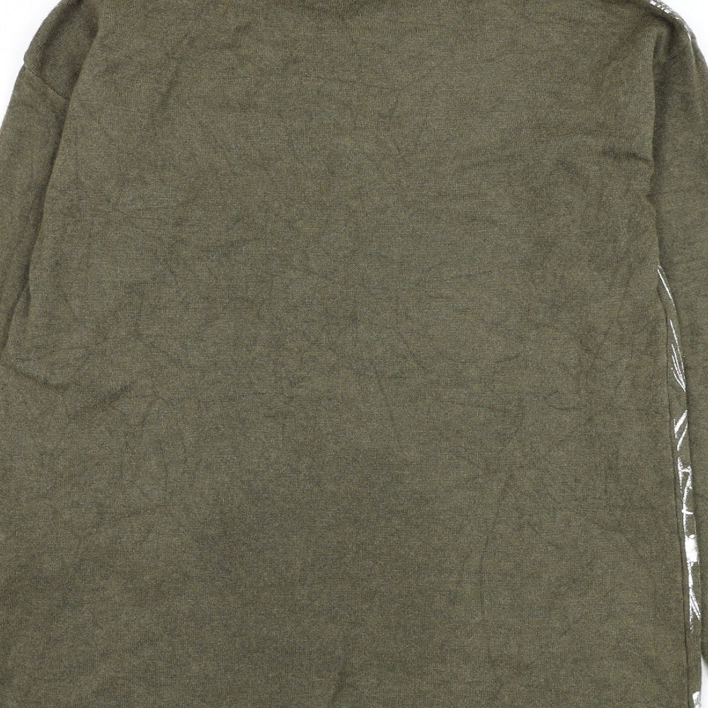 Womens UK Size M Preworn Green Pullover Jumper