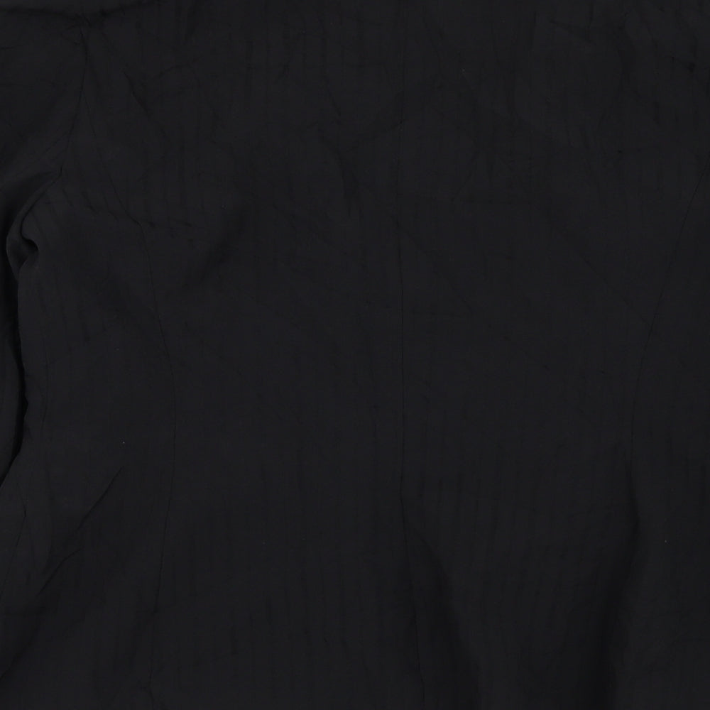 Bay Womens Black Jacket Blazer Size 14 Button