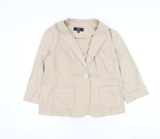 Womens UK Size 12 EWM Beige Jacket