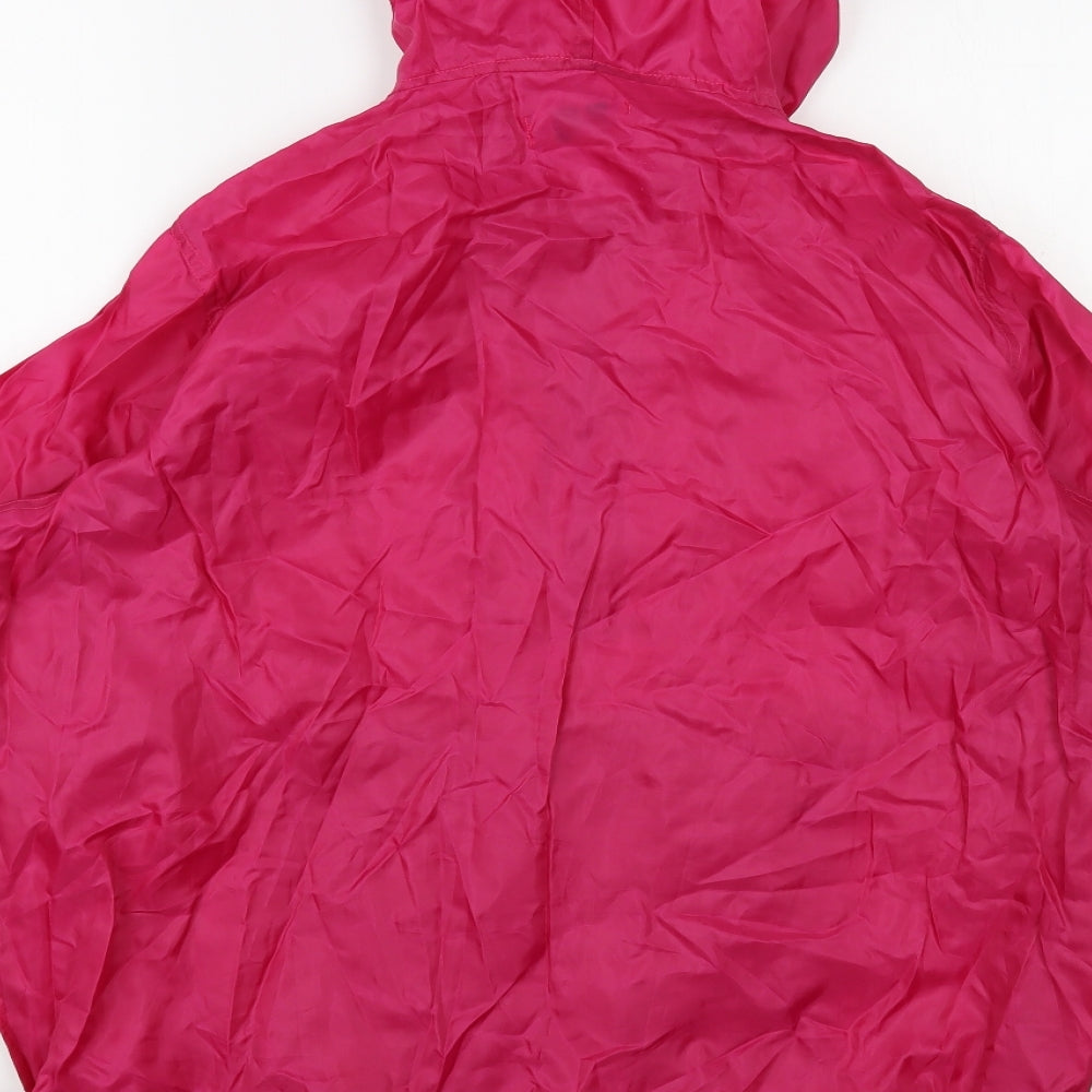 E-2E Womens Pink Rain Coat Jacket Size L Zip