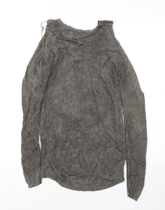 Womens UK Size 10 NEXT Gold Pullover Jumper