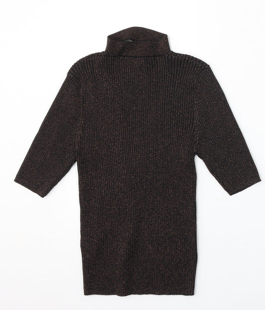 Womens UK Size 14 New Look Brown Cardigan Jumper
