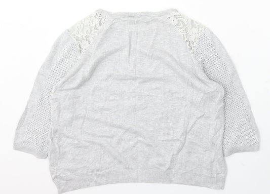 Womens UK Size 12 Warehouse Grey Pullover Jumper
