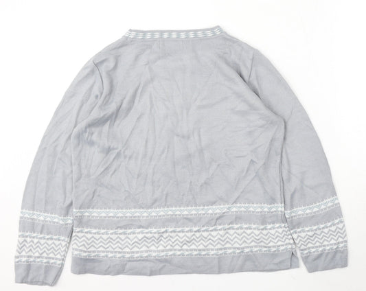 Womens UK Size 10 Afibel Grey Pullover Jumper