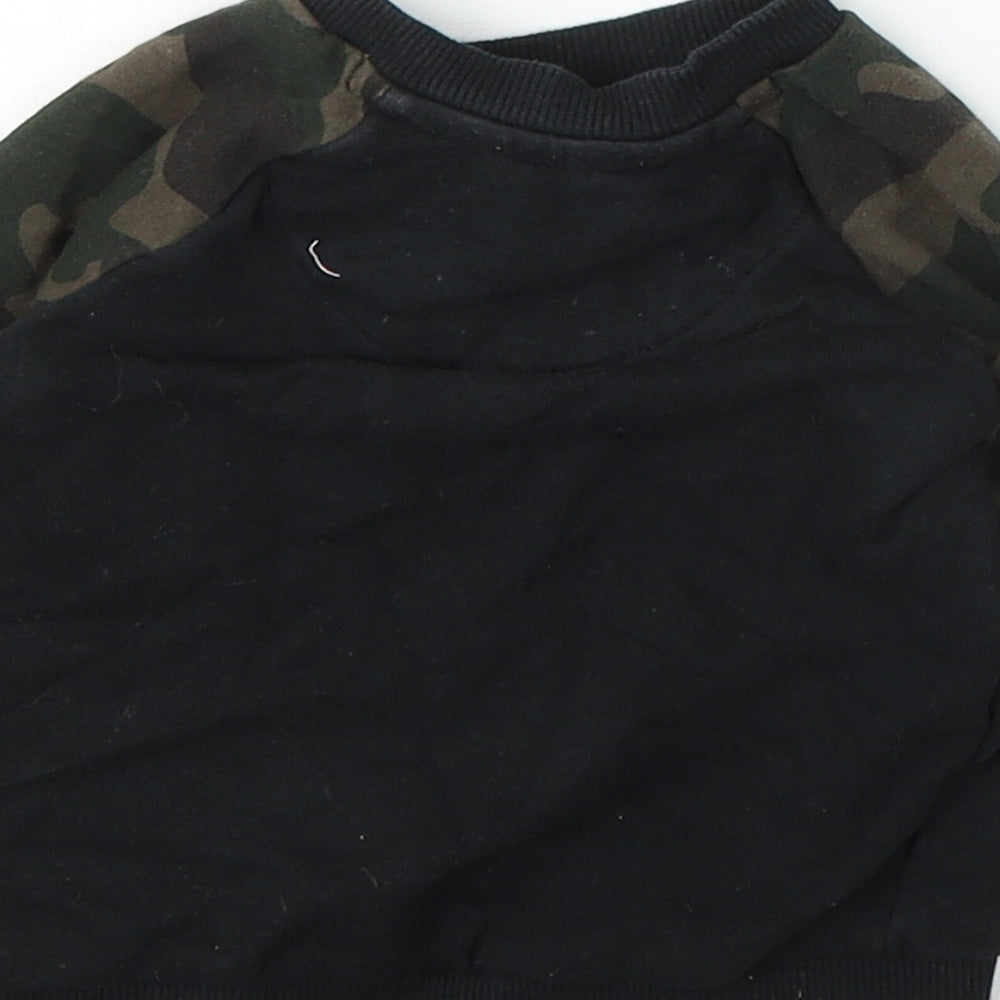 F&F Boys Multicoloured Camouflage Cotton Pullover Jumper Size 3-6 Months