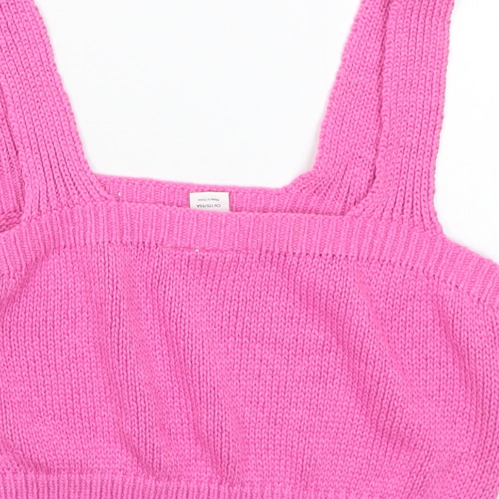 Womens UK Size M Monki Pink Vest Jumper