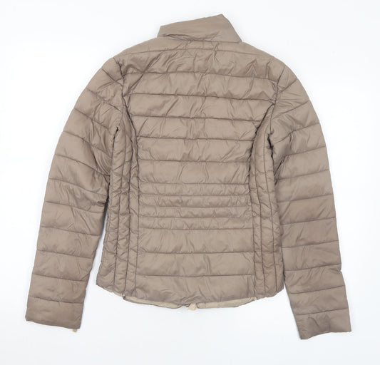 Primark Womens Brown Quilted Coat Size 4 - 4-6