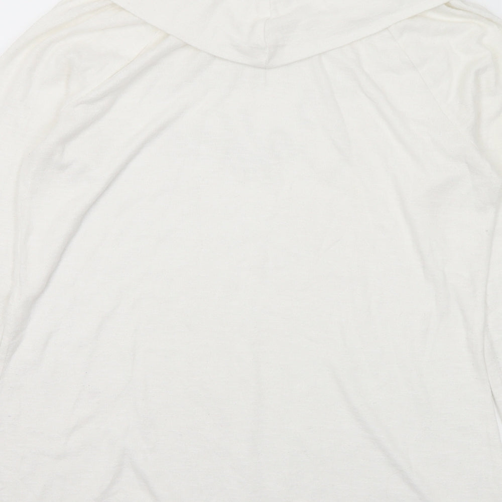 No Boundaries Womens White Roll Neck Rayon Pullover Jumper Size XL - Coffee