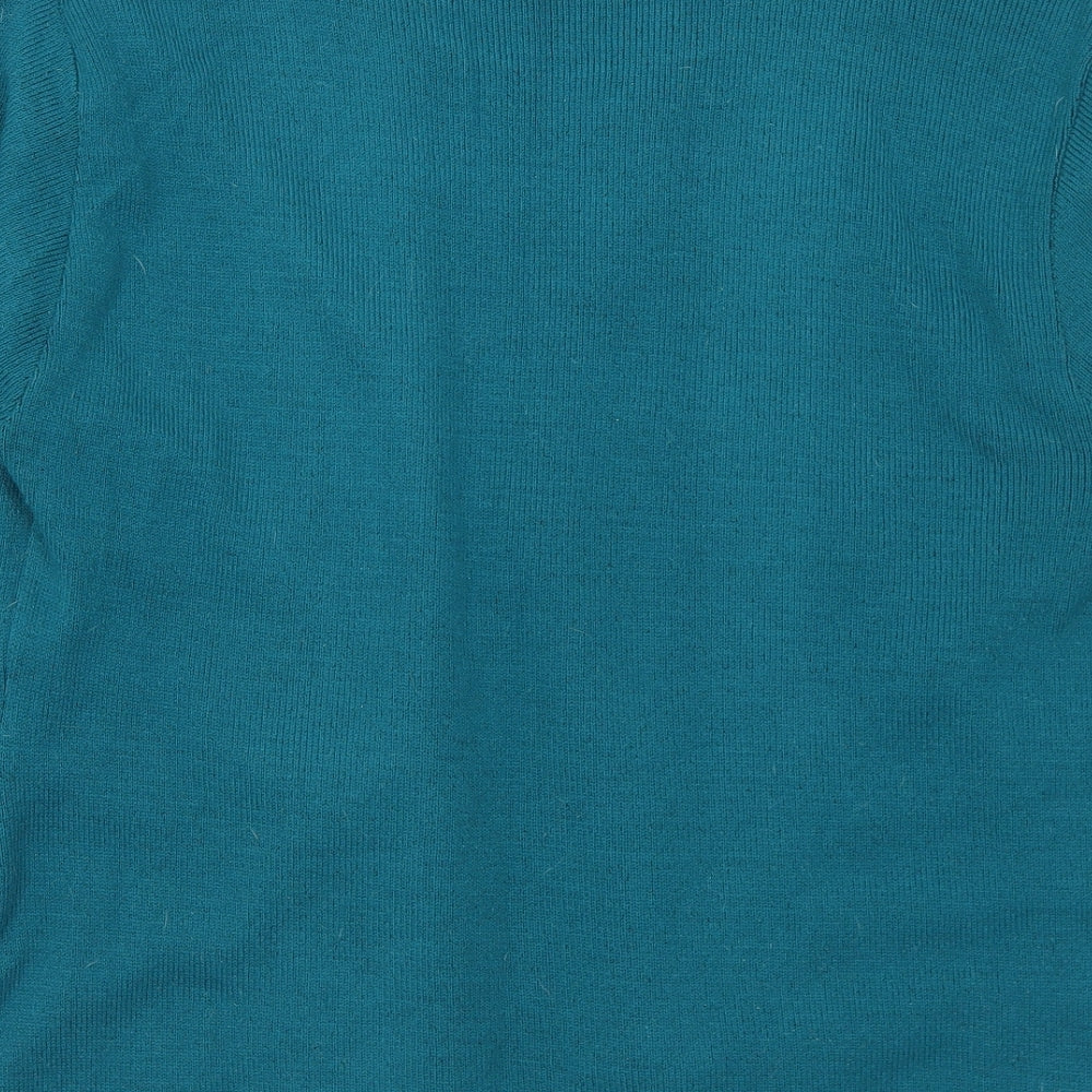 Womens UK Size M Vida Vi Green Pullover Jumper