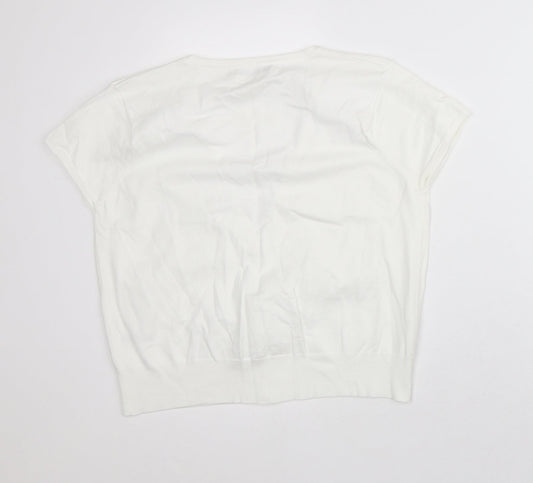 Womens UK Size XL M&Co White Basic Blouse