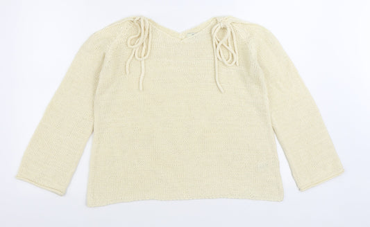 Womens UK Size M Matalan White Pullover Jumper