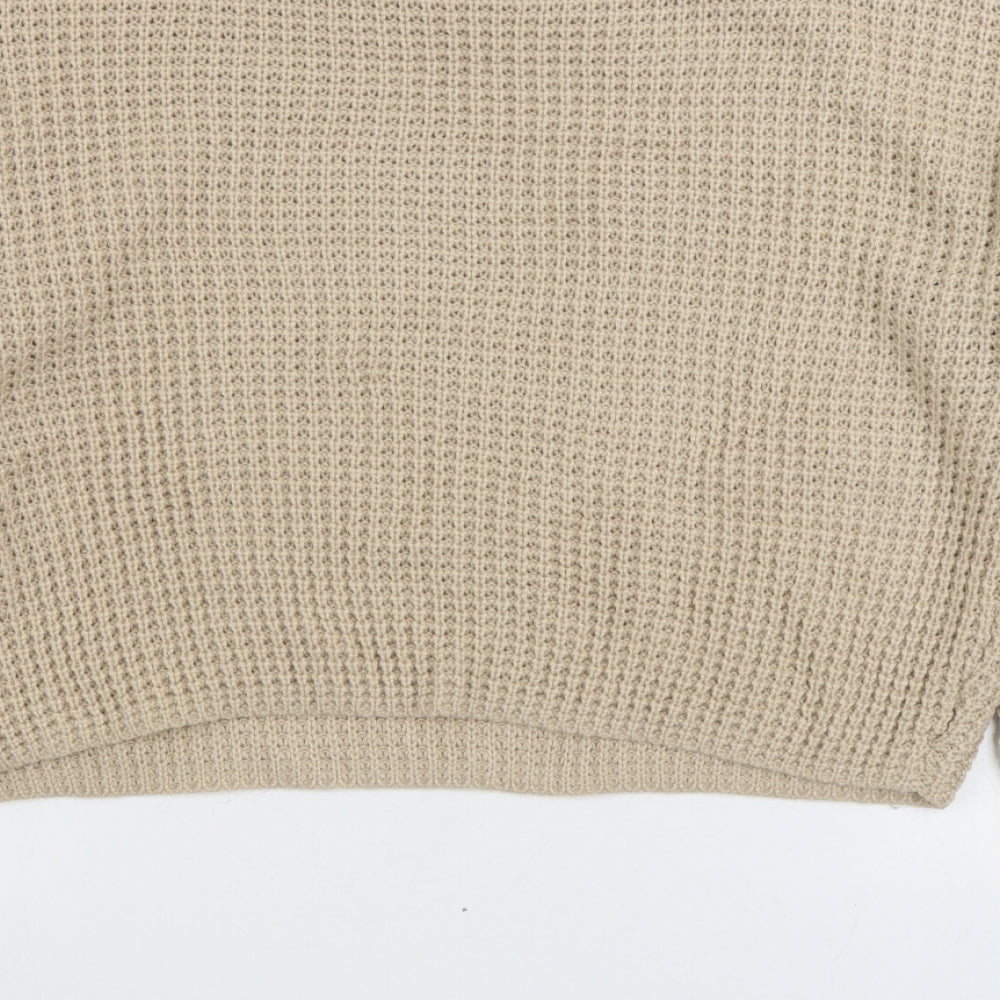 Womens UK Size 10 Missguided Beige Pullover Jumper