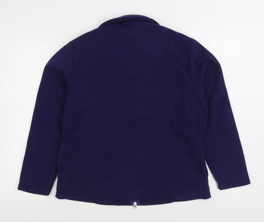Anne De Lancay Womens Purple Jacket Size S Zip