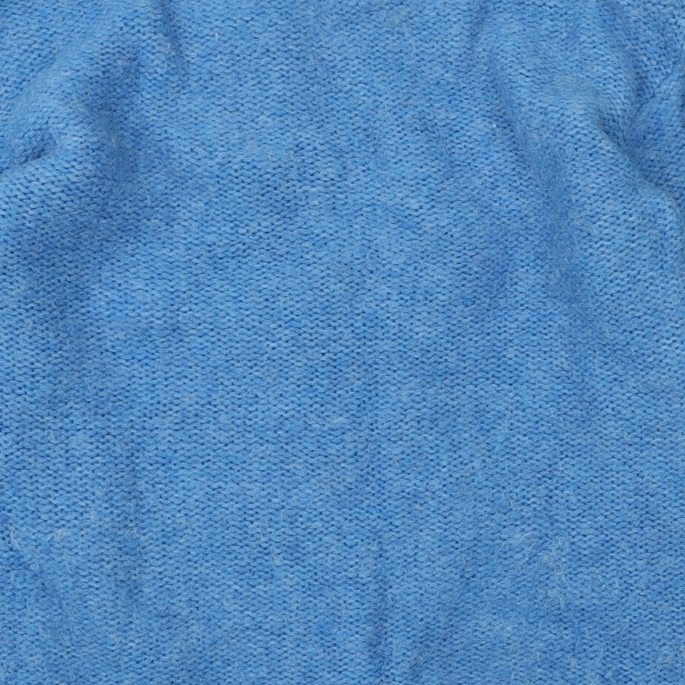 George Womens Beige Round Neck Acrylic Pullover Jumper Size S