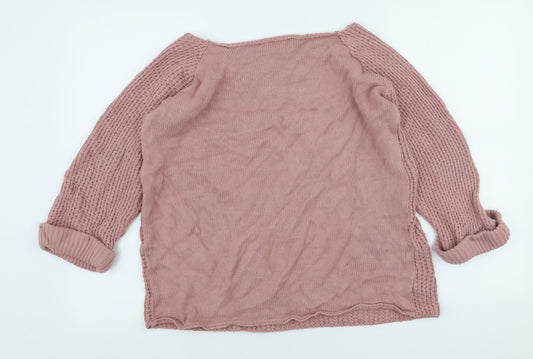 Womens UK Size 16 Bonmarche Pink Pullover Jumper