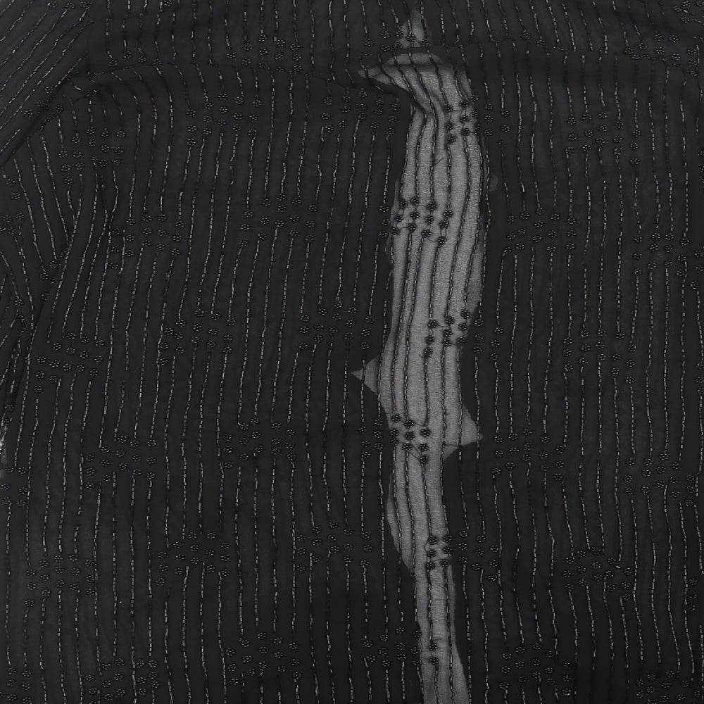 ELVI Womens Black Jacket Size 12 Hook & Eye