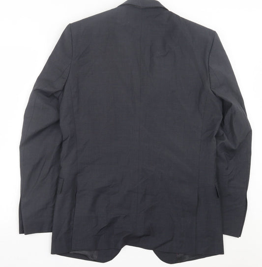Santinelli Mens Grey Polyester Jacket Suit Jacket Size 34