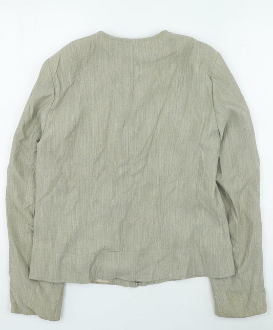 Bianca Womens Beige Jacket Size 12