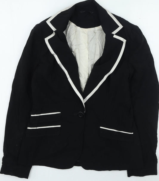 Womens UK Size 12 F&F Black Jacket