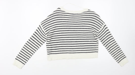 Womens UK Size 6 H&M White Pullover Jumper